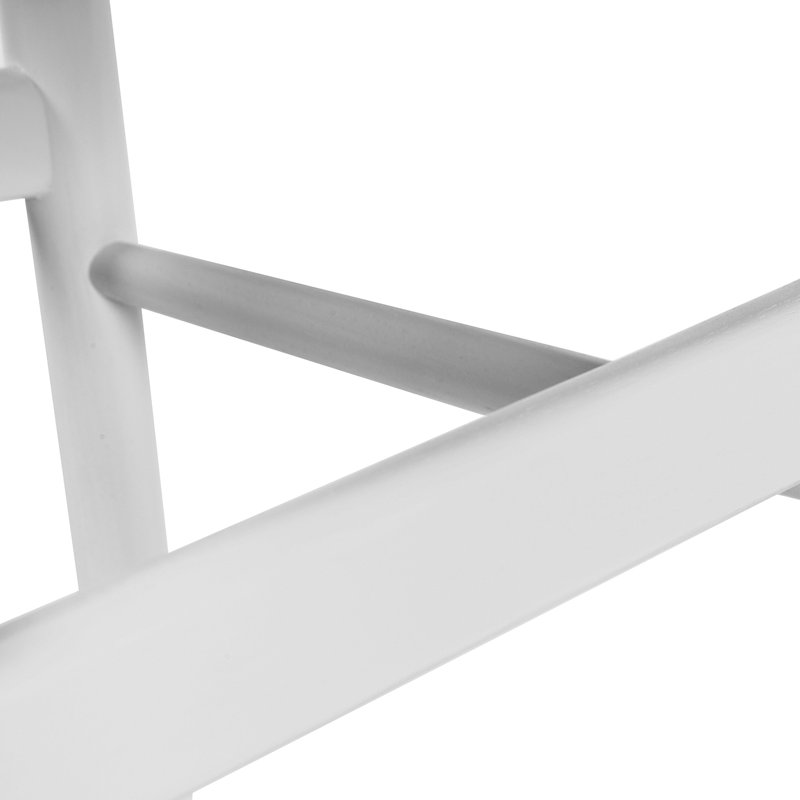 Tabouret de bar et de comptoir en bois massif Etta, Blanc/naturel, Tabouret de comptoir (siège d'une hauteur de 25,7