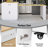 82.7" Kitchen Island With Extendable Dining Table With Spice Rack & Power Outlet-1070251150