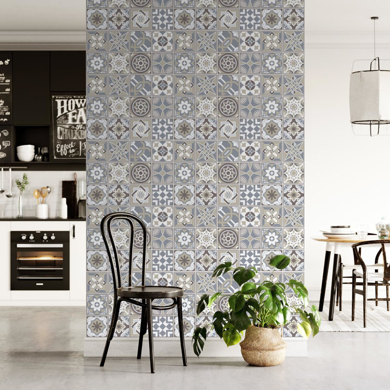 38.1cm W x 38.1cm L PVC Peel and Stick Mosaic Tile