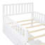Lit plateforme simple avec garde-corps et rangement - Extension en bois blanc Glamour-137513702-137513703