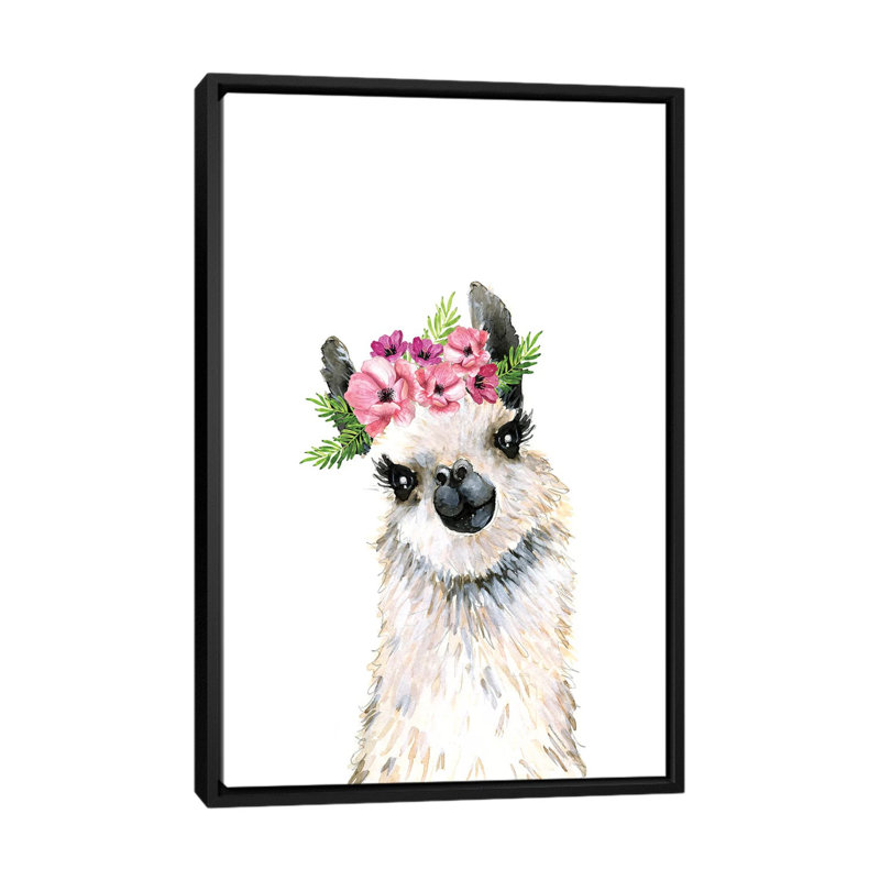 Charmante couronne de Lama par Mercedes Lopez charro-impression, H 40 po x l 26 po x P 1,5 po, Pas de tapis