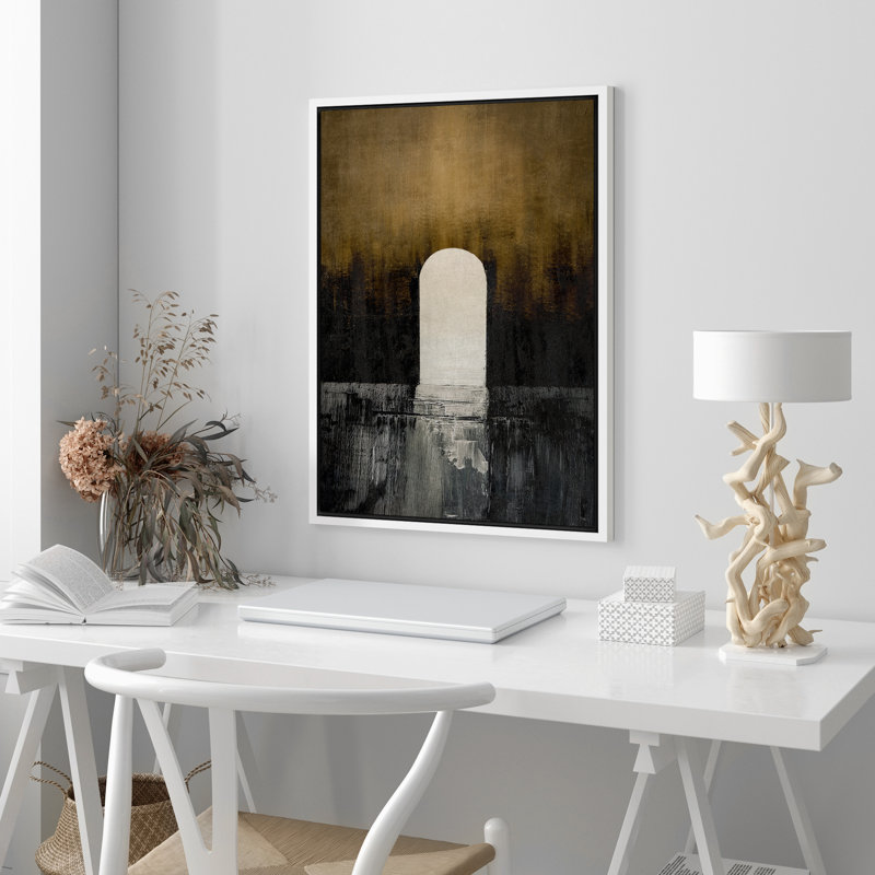 Impression sur toile de porte encadrée de chambre à coucher, Blanc, H 36 po x l 24 po