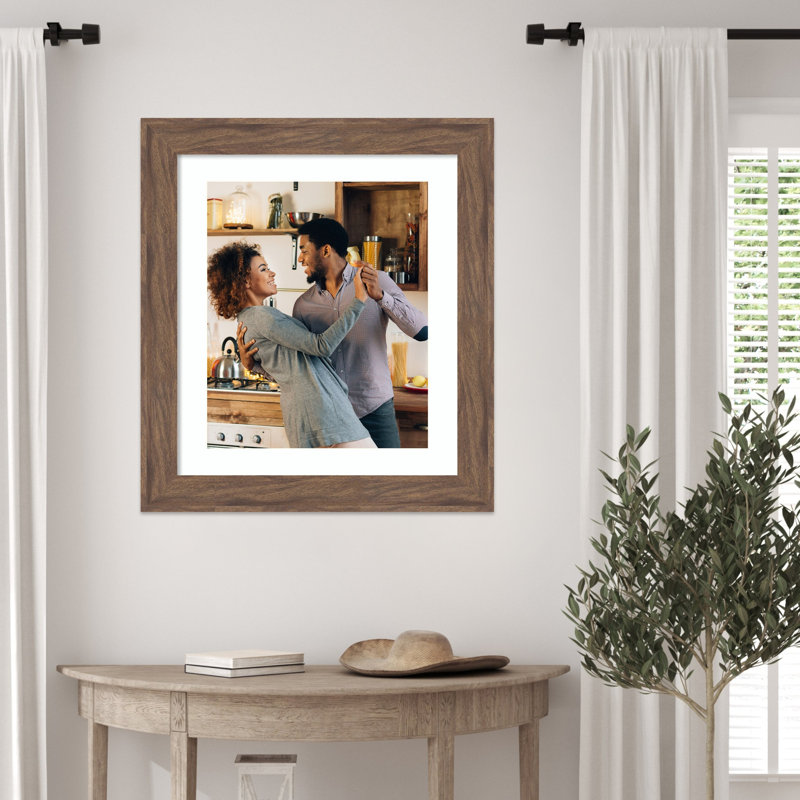 Cadre photo brun moyen pia, 20 x 24 emmêlés à 16 x 20