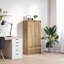 Cabinet With Drawer 55.5X34x119.5 Cm Engineered Wood-1786643906