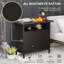 Armoire de rangement en osier, buffet d'extérieur, café foncé-107382608