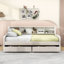  Lit de jour simple en velours Katia avec tiroirs et tablettes de rangement intégrés-2131118384