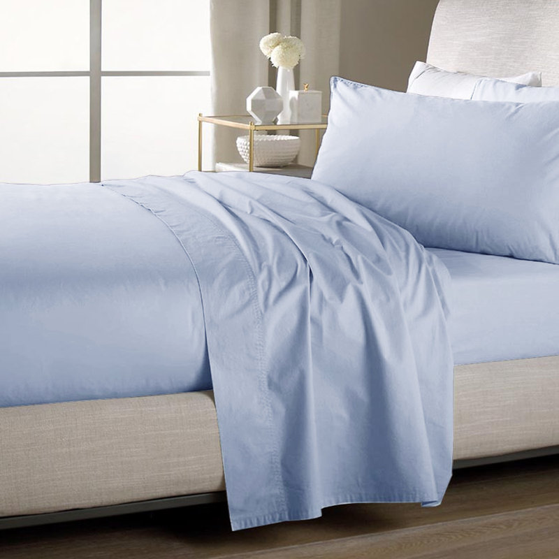 Simple drap plat / dessus seulement, microfibre ultra douce à double brossage, Blanc, Drap plat de taille très grand