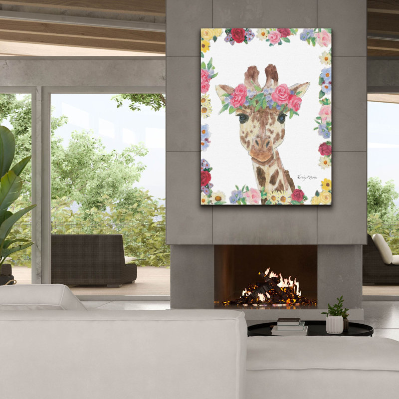 «Flower Friends 2» par Emily Adams, art mural sur toile, H 54 po x l 40 po x P 1,5 po