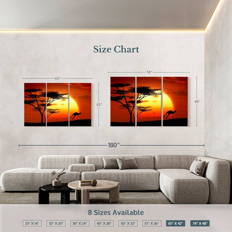 Alvord Kangaroo Sunset Hop, 42" H x 65" W