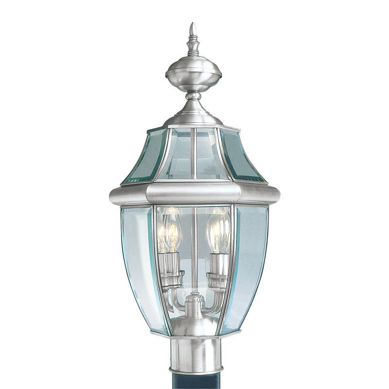 Tête de lanterne câblée 1 lumière Arelene, H 21,5 po x l 10,5 po x P 10,5 po, Nickel brossé