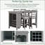 Ensemble de salle à manger 5 pièces à hauteur de comptoir en bois d'hévéa multifonctionnel avec chaises rembourrées-1672799836-1672799837-1672799838