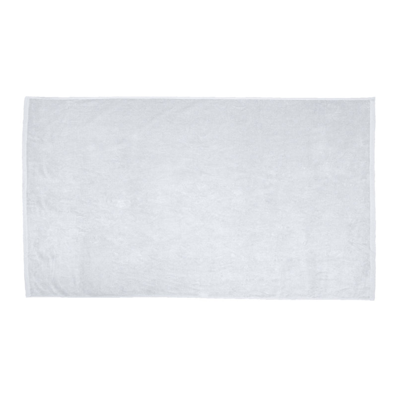 Velour 100% Cotton Lightweight Beach Towel, White