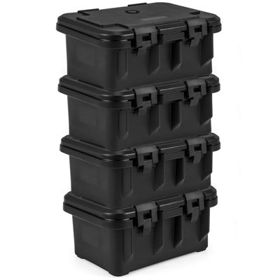 Contenant pour casserole isotherme de 31 pte avec 3 moules transparents Costway