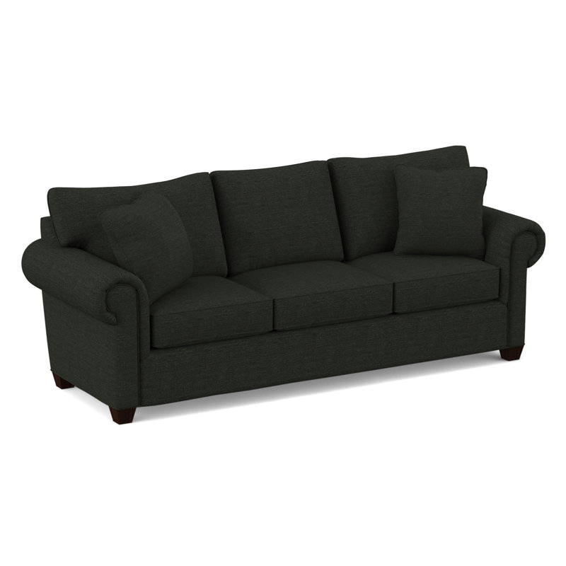 Grace 86" Round Arm Sofa with Reversible Cushions, Antic Pepper