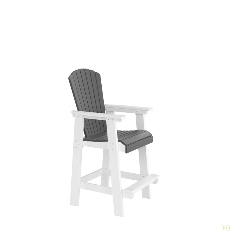 Chaise de bar, ensemble de 2 chaises hautes Adirondack d'extérieur, tabouret de bar avec dossier haut et ensemble de 2