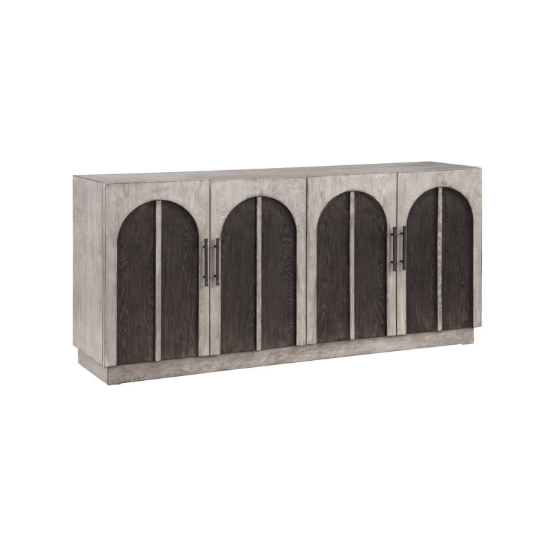 Wood Four Door Credenza