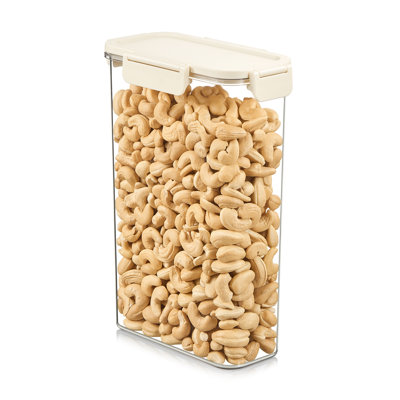 Sorbus Airtight Clear Food Storage Container Plastic Stackable, Snap Lid BPA free - Single -Tall Narrow 7.09" L × 3.94" W × 9.45" H (67.63 oz/2000 ml)