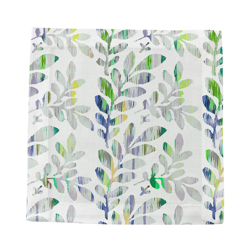 Tuileries Cotton Sateen Cocktail Napkins, Verdure