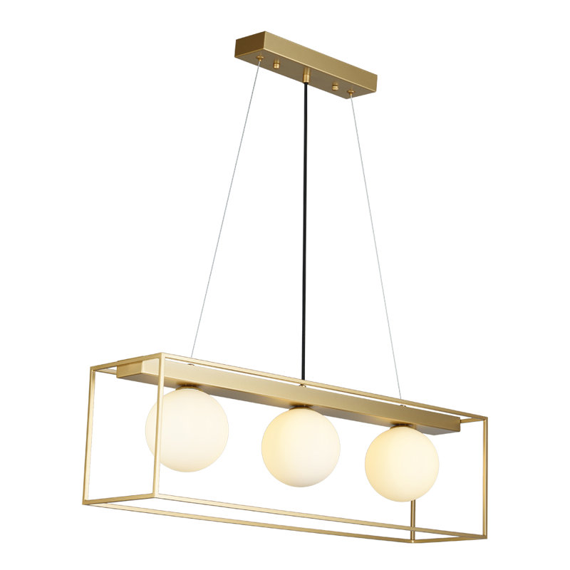 Makaila 3 - Light Golden/White Kitchen Island Pendant