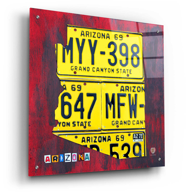 Arizona, plaque d’impression sur plastique / acrylique par Design Turnpike, H 24 po x l 24 po