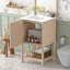 Ensemble de meuble-lavabo français 20 pouces | Lavabo en céramique | Porte à fermeture en douceur | Idée de cadeau