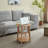 Round End Table, 3-Tier Side Table with Storage Shelf, Wood Nightstand for Living Room,Bedroom-1214319171