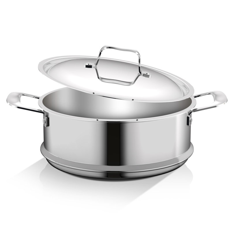 NutriChef 8 Quarts Stainless Steel Stock Pot