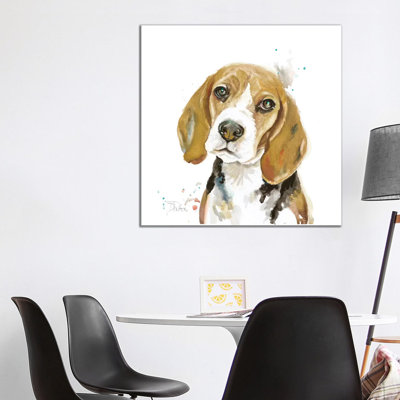 Watercolor Beagle by Patricia Pinto - Wrapped Canvas Painting