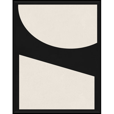 Graphic Shapes In Black And Cream 5 Print by Bespoke By Baker