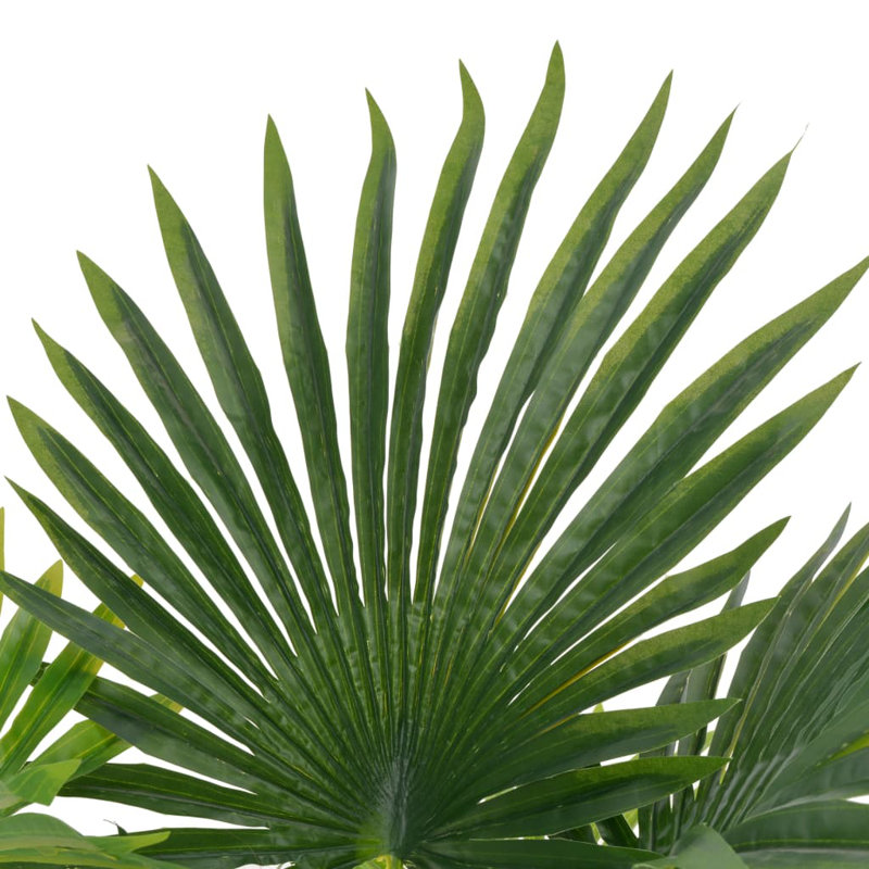 70cm Faux Palm Tree in Wood Pot, 70 cm H X 60 cm W X 60 cm D