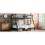 Lit en métal simple au-dessus d'un lit double pour les adolescents, fabrication solide et silencieuse, espace de rangement inférieur, adultes superposés superposés, et stable, rangement, à assembler