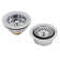COMBO PACK Kitchen Sink Drain Trim and Disposal Flange with Post Style Basket Strainers