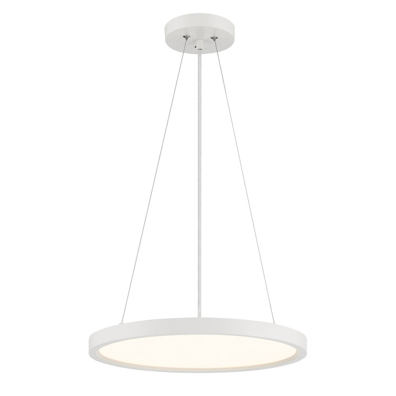 1 - Light Chandelier Pendant, White
