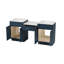 Meuble-lavabo double 73 po avec tiroir en bois massif et comptoir en quartz de Carrare-1558363954