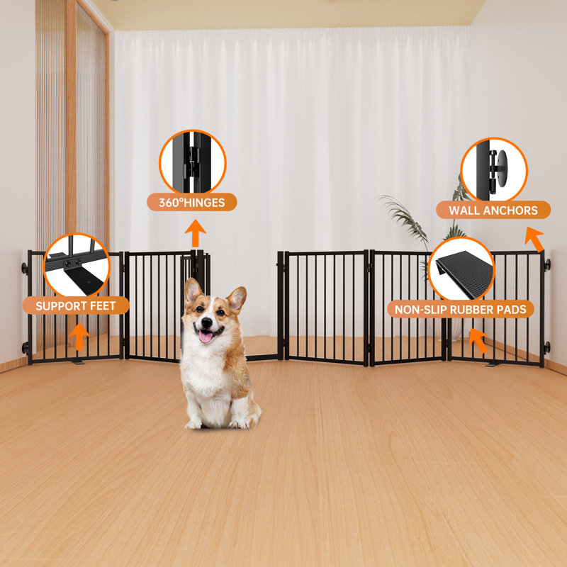 Free Standing Portable Pet Barrier Pet Gate Portable Small Dog