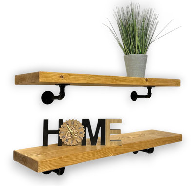 Aleksah Wood Floating Shelf