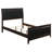 Con 4 Piece Queen Bedroom Set, Black Leather Upholstery, Dark Brown-114566167