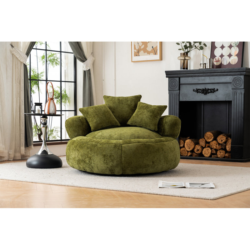 Fauteuils à billes en mousse pour adultes / adolescents avec rembourrage, Vert olive