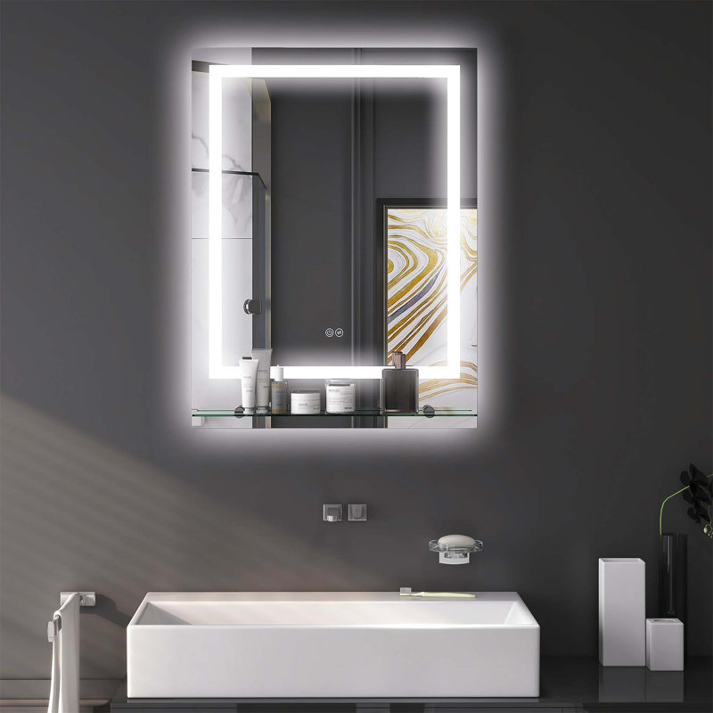 Demetrias Rectangle Wall Vanity Mirror, 70cm H x 50cm W