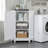 Modern Minimalist Corner Storage Cabinet with Adjustable Shelves and Wooden Legs Suitable for Bedroom Living Room Bathroom Corners-2112518272