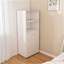 Bureau pliable extensible avec tablettes de rangement et roues mobiles pour petits appartements et bureaux, blanc-1662243950