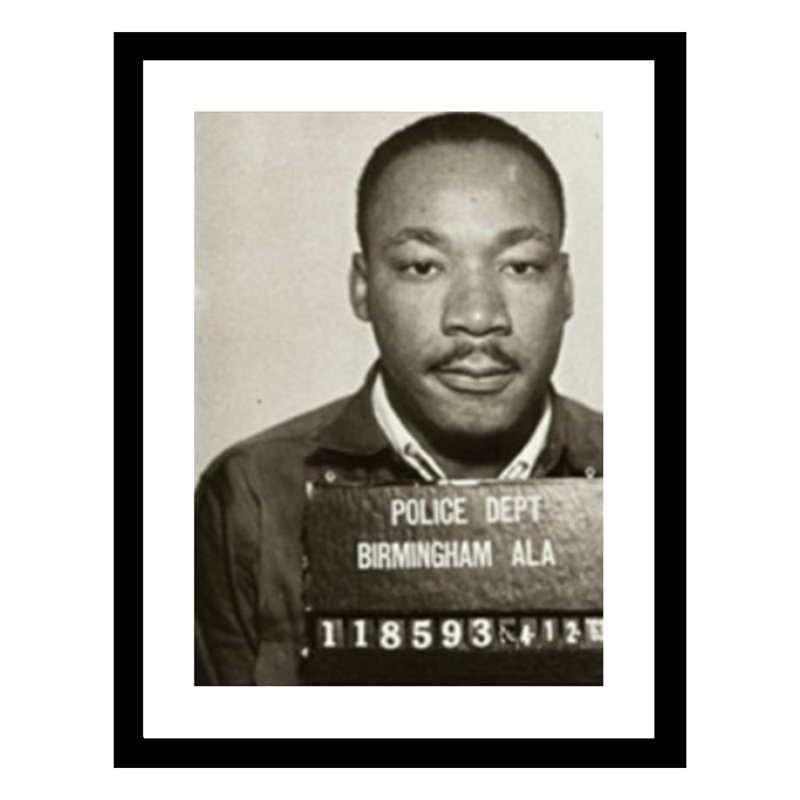 Martin Luther King Jr., Mugshot - impression encadrée 14 x 18