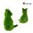 Turf Topiary Seated Cat 22-in
