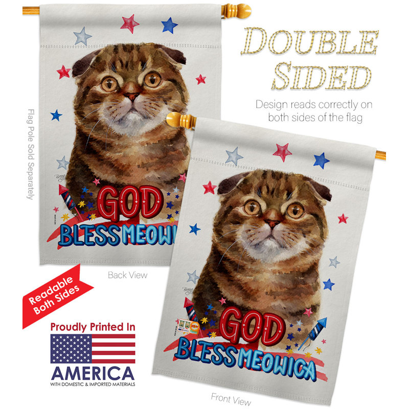 Drapeau de maison patriotique en polyester 3 faces 2 x 2 pi
