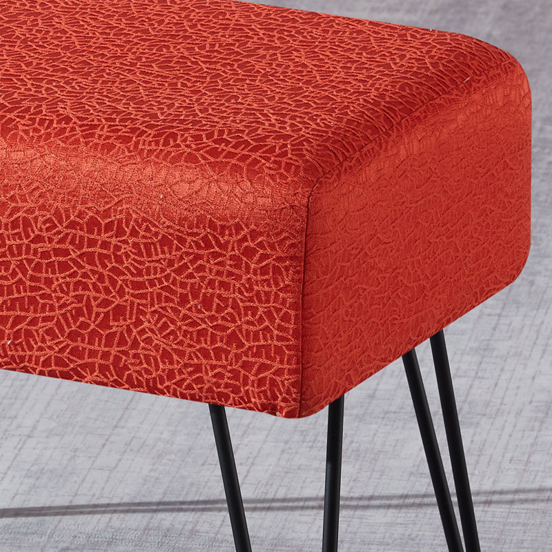 Niotaze Upholstered Ottoman, Tigerlily