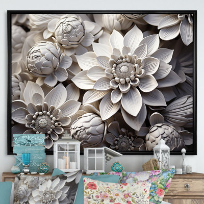" Transparent Depiction Of White Zinnias I "