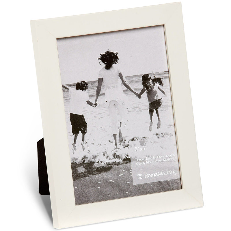 Cadre pour photo simple en bois mat, 8" x 10", Blanc
