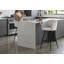 Swivel Upholstered Counter Stool with Metal Frame-1777160482