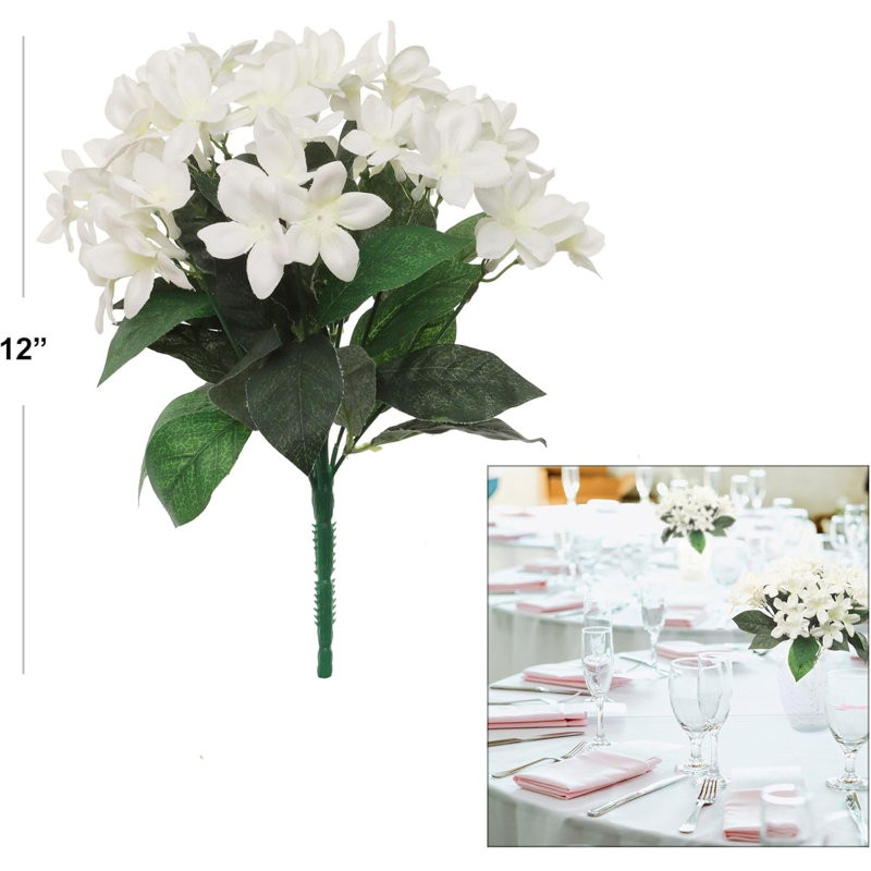 Stephanotis Bush avec 12 fleurs en soie 12 po - paquet de 3