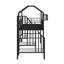 Lit mezzanine simple en métal avec toit-577420961